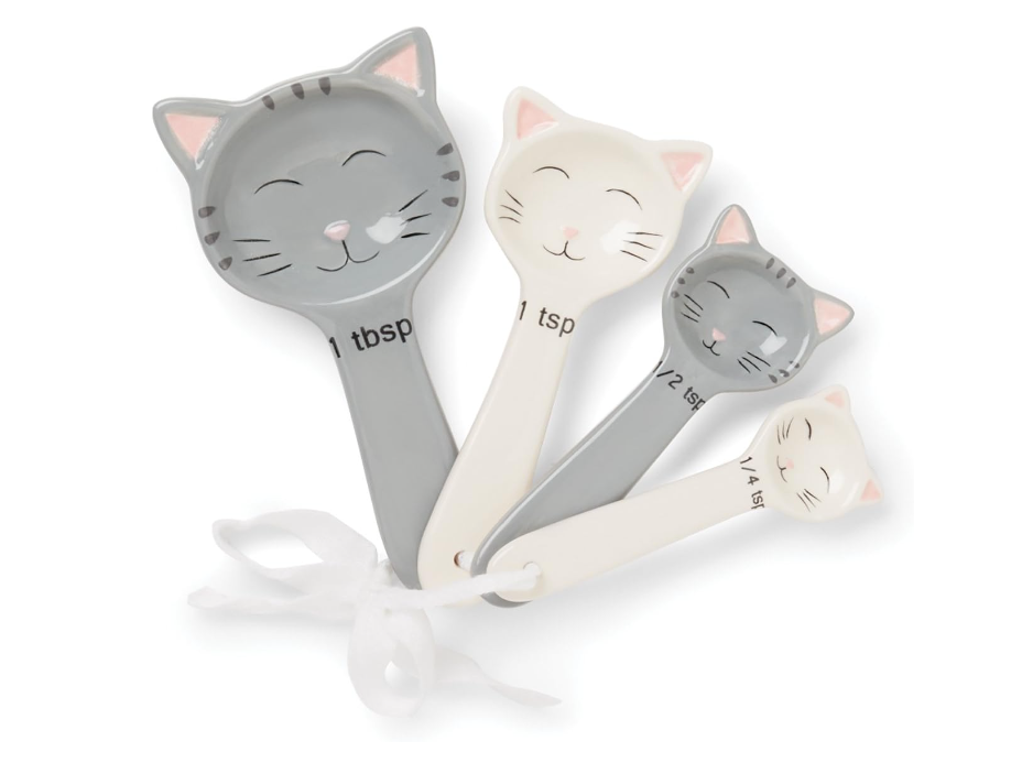 Cat Measuring Spoon Set, ceramic – Madame Gateaux